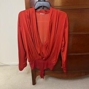 Free People Silk Bodysuit